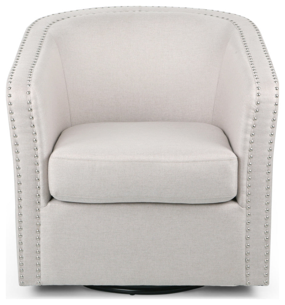 Jaymee Fabric Swivel Chair, Wheat and Black