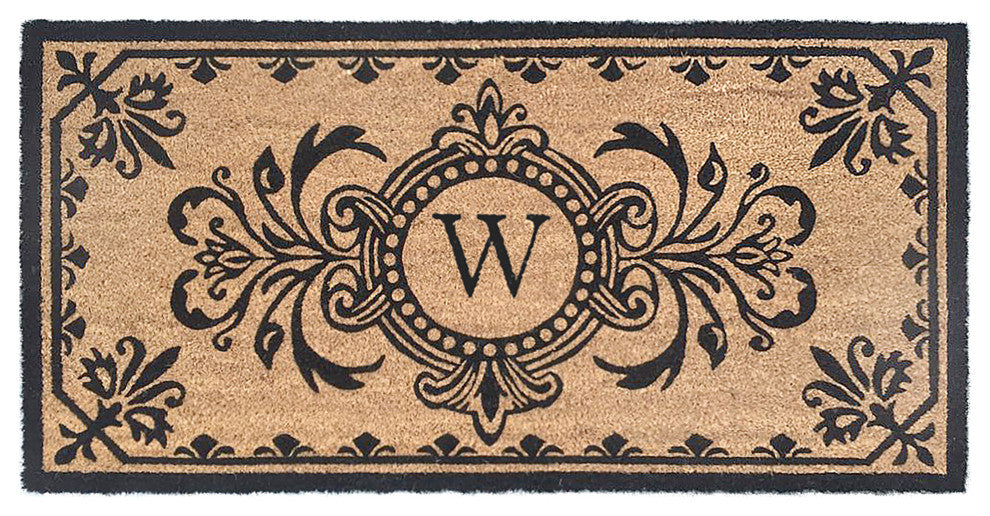 Dwell Vine Outdoor Mat Black W 1'8"x3'4"