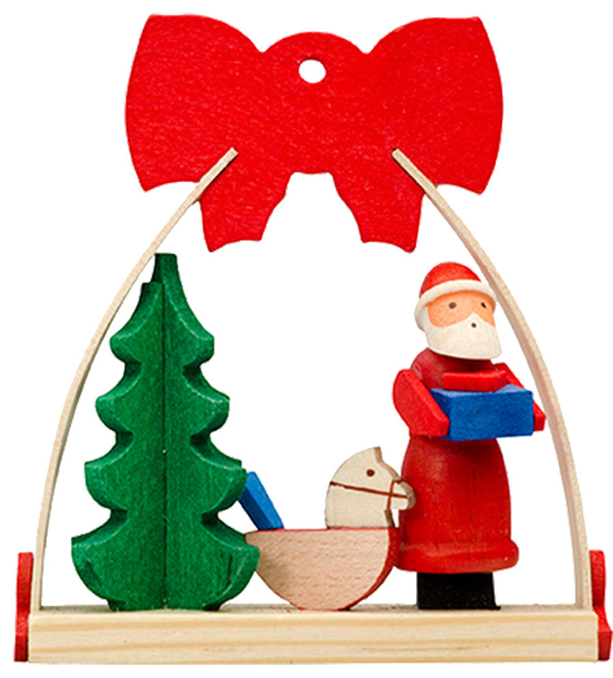 Graupner Ornament- Santa In Arch With Bow