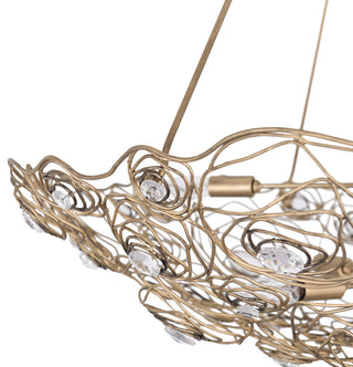 Varaluz 500P08 Ethereal Rose 8 Light 33"W Abstract Chandelier - Havana Gold