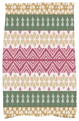 FairIsle, Geometric Print Kitchen Towel, Green, 18 x 30"