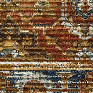 Nicholas Distressed Traditional Rust/ Blue Area Rug, 9'10" x 12'10"