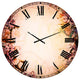 Pink Sakura On Blurred Background Floral Round Wall Clock, 36x36