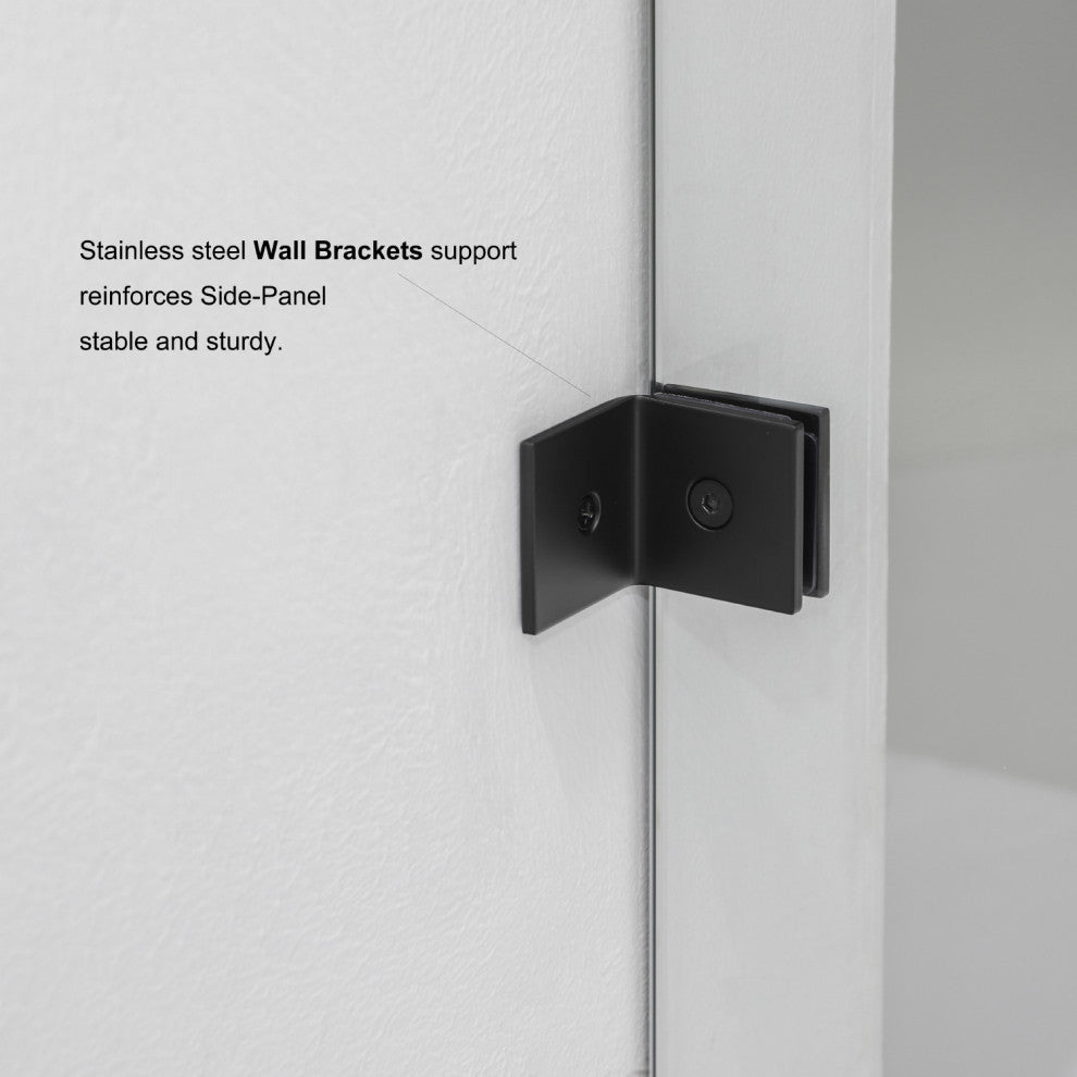 Villena Single Sliding Frameless Shower Door, Brushed Nickel, 60"
