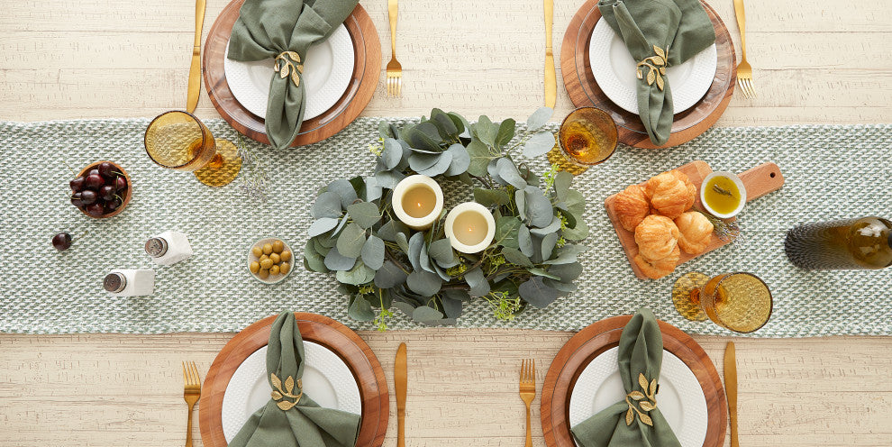 Artichoke Woven Table Runner 15x72