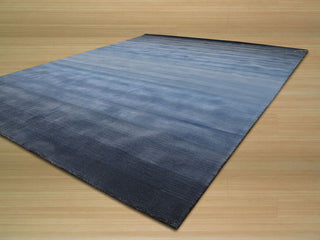 Hand-tufted Wool Blue Transitional Abstract Horizon Rug, 8'9 X 11'9