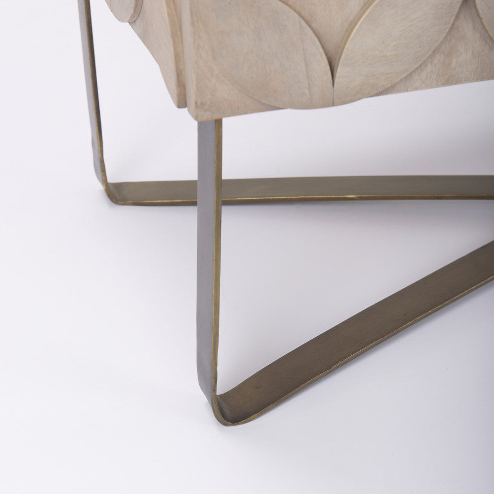 Close-up of the cabinet leg/base on a solid white background.