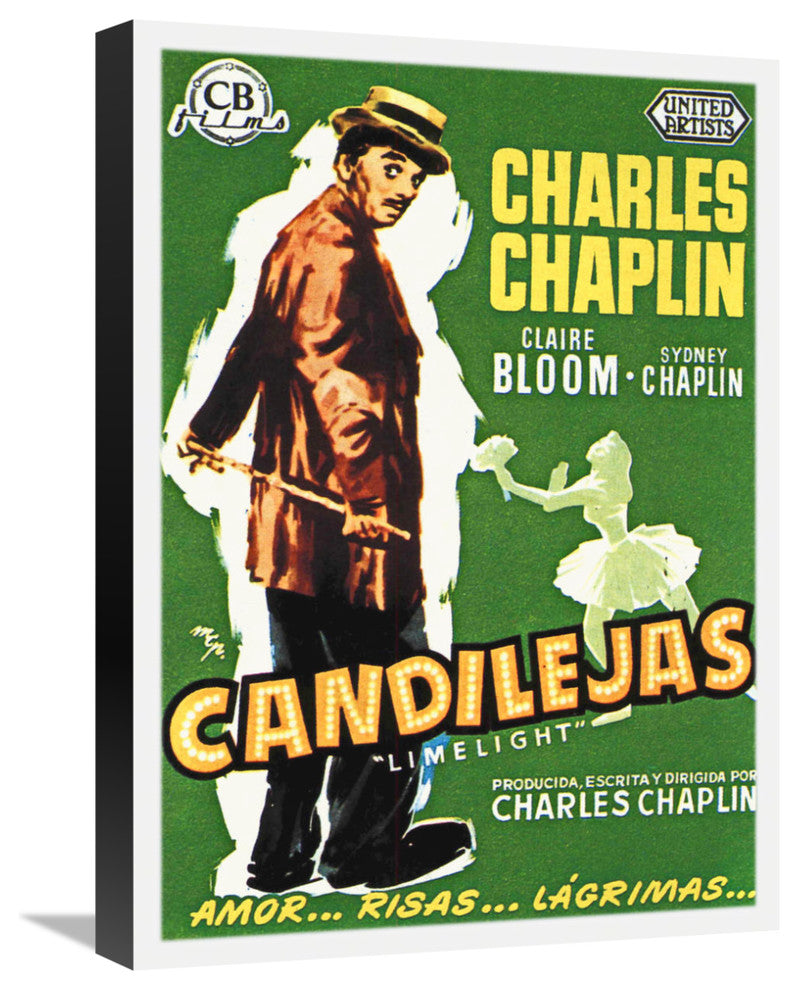 Charlie Chaplin, Spanish, Limelight, 1952, 16x22