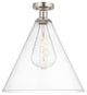 Innovations 616-1F-SN-GBC-162 1 Light Semi-Flush Mount, Brushed Satin Nickel
