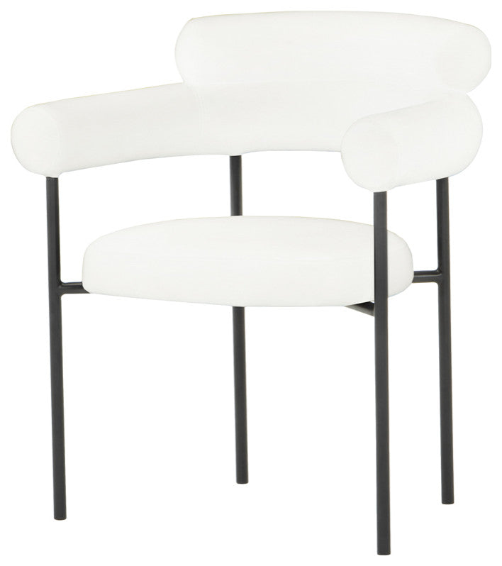 Portia Oyster Fabric Dining Chair