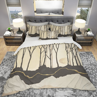 Geometric Forest Geometric Duvet Cover Set, Twin
