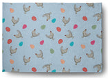 5' x 7' Chickens and Eggs Easter Chenille Indoor/Outdoor Rug