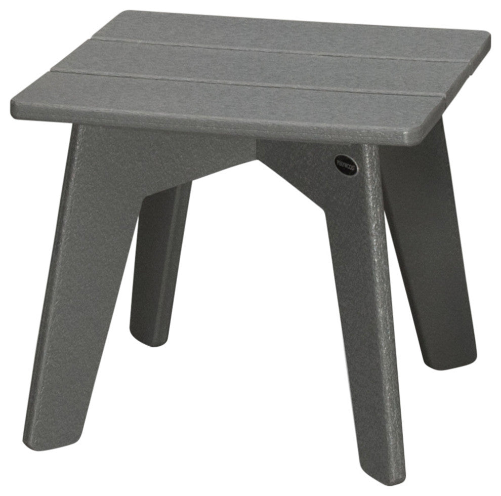 POLYWOOD Riviera Modern Side Table, Slate Gray