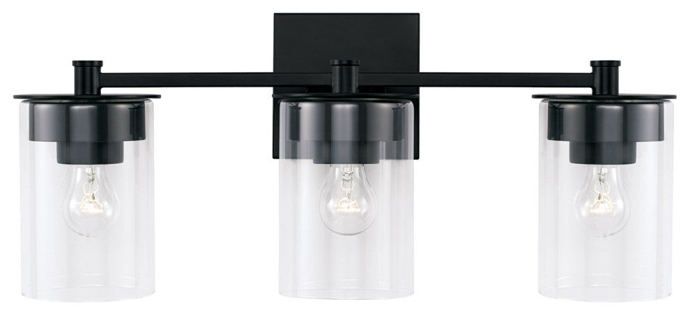 Capital Lighting 146831-532 Mason 3 Light 21"W Bathroom Vanity - Matte Black
