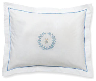 Boudoir Pillow Cover, Napoleon Bee Wreath Duck Egg Blue