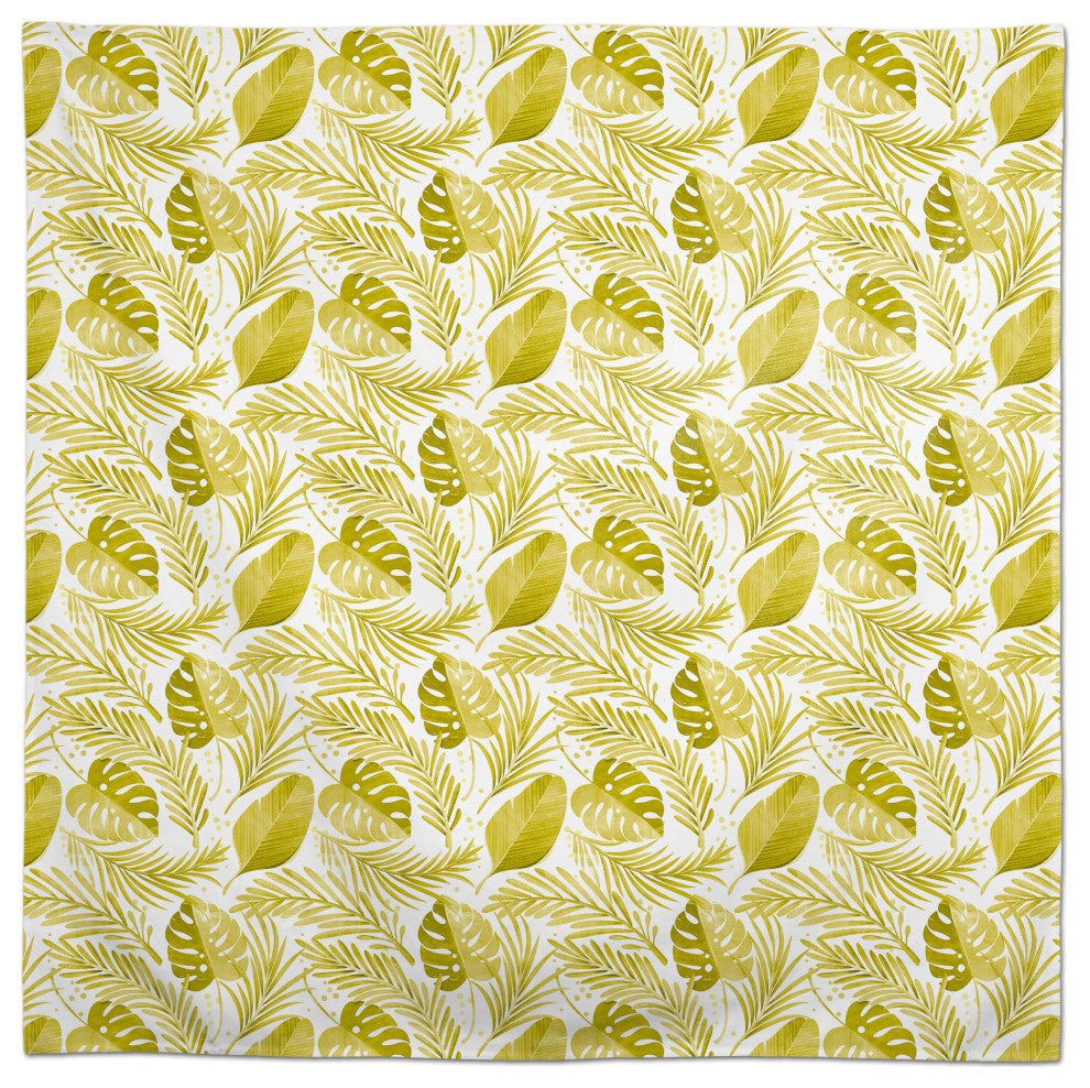 Coastal Yellow Leaves 58x58 Tablecloth