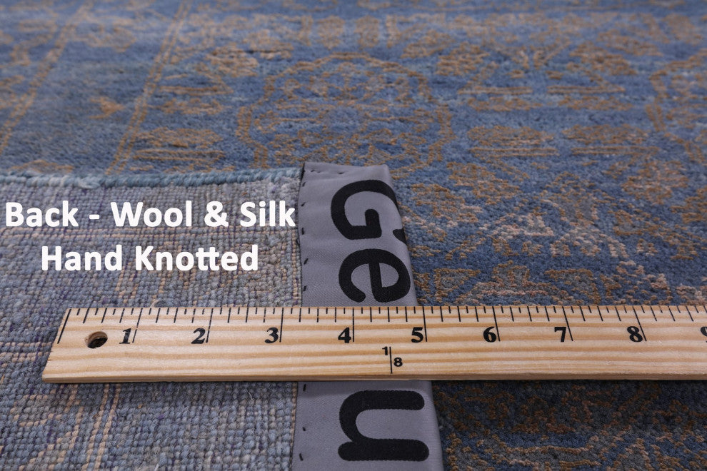 Persian Wool and Silk Hand-Knotted Rug 9' 1" X 12' 0" Q6338
