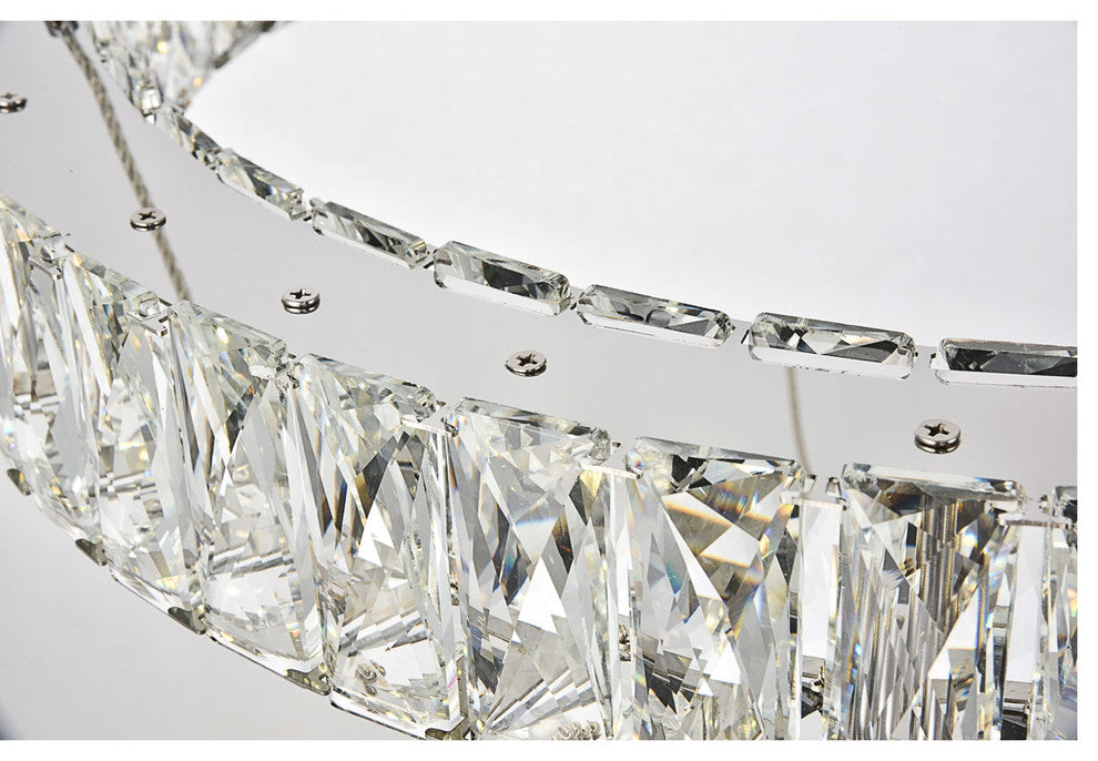 Monroe Integrated LED Chip Light Chrome Chandelier