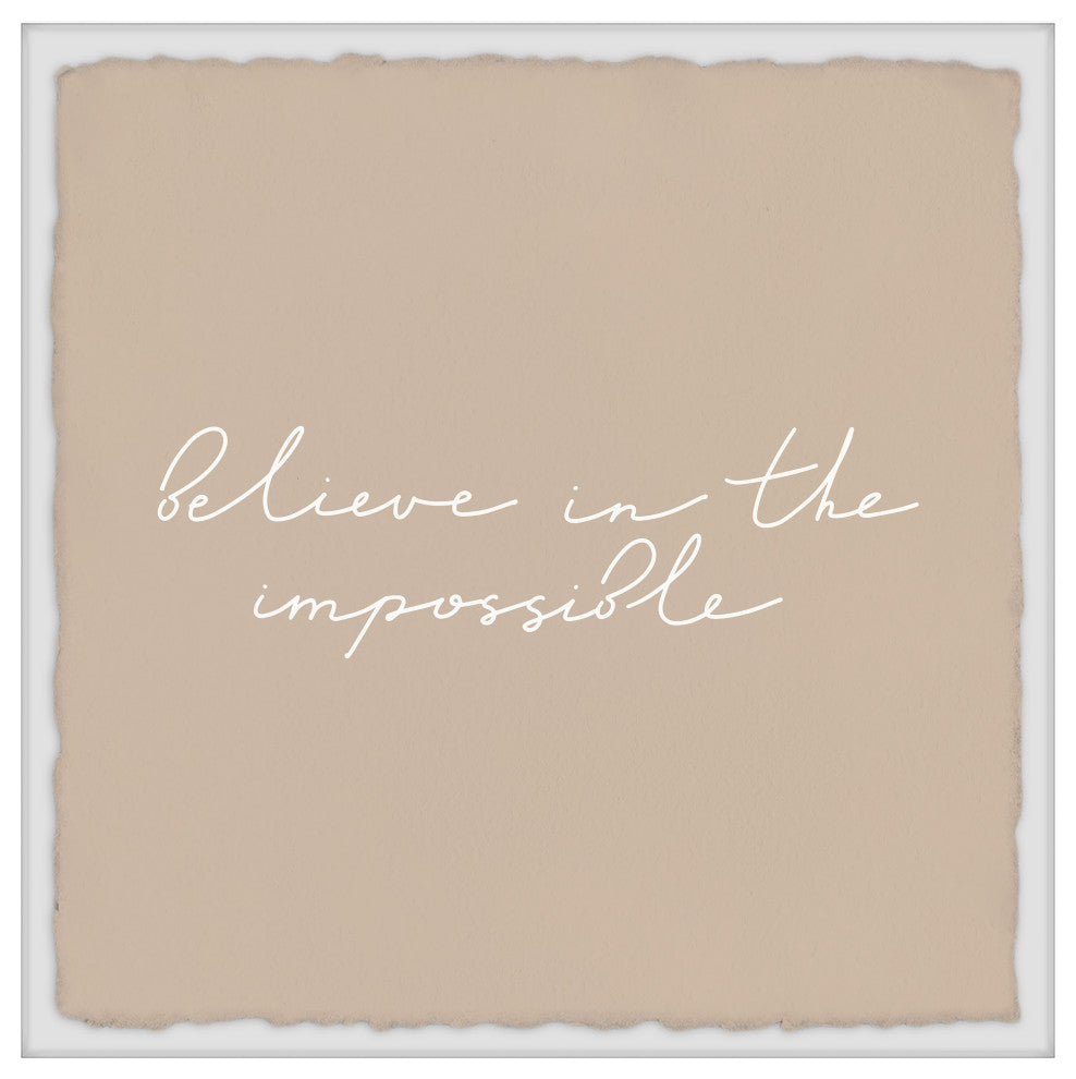 "Believe in the Impossible" Framed Painting Print, 18x18