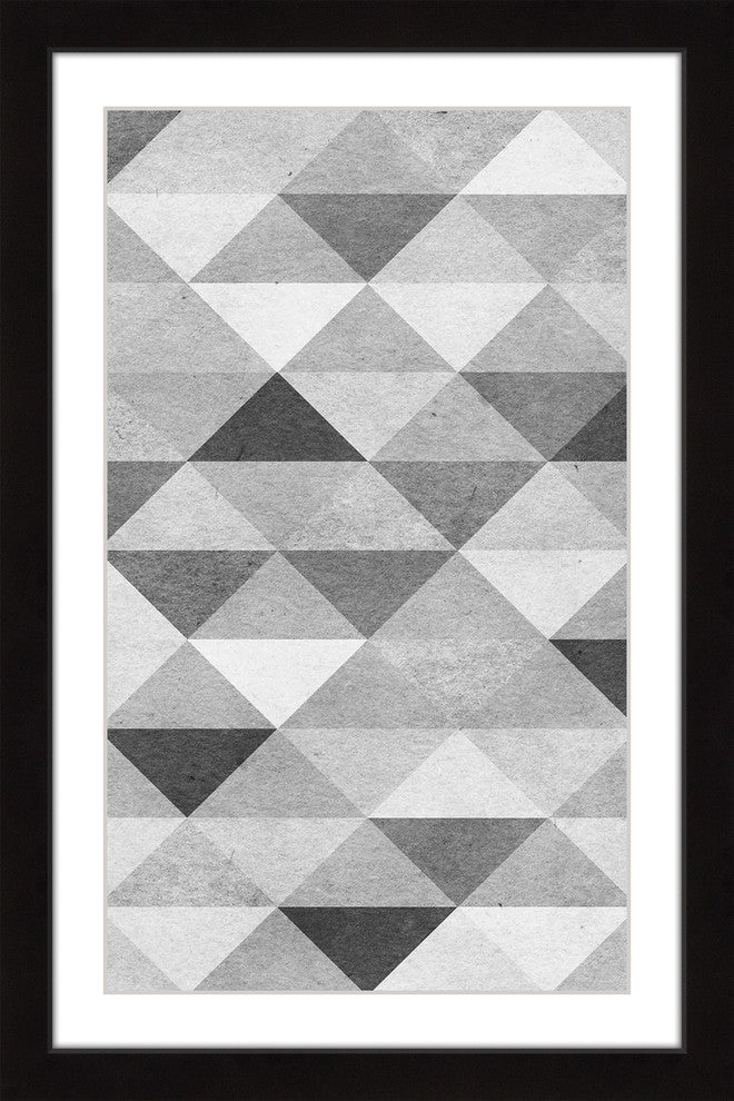 "Chromatic Triangles" Framed Art Print