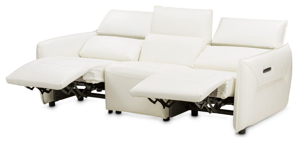 Mia Bella Verona 3-Piece Sectional Sofa - Snow