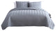 The Nesting Company Birch 3 Piece Quilt and Pillow Sham Set - Queen - Gray