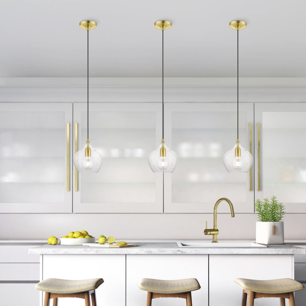 Aldrich 1 Light Satin Brass Pendant
