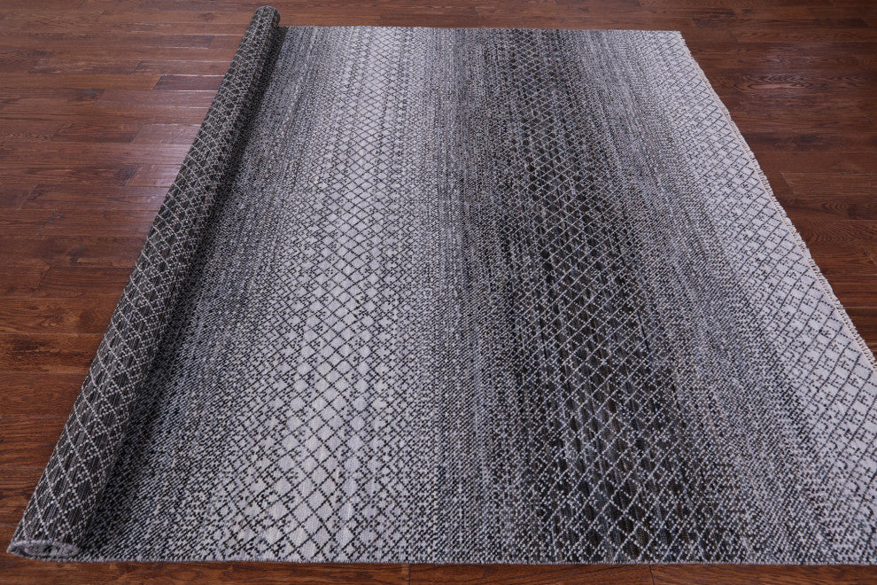 8' 1" X 10' 0" Savannah Grass Hand Knotted Wool Rug - Q13209