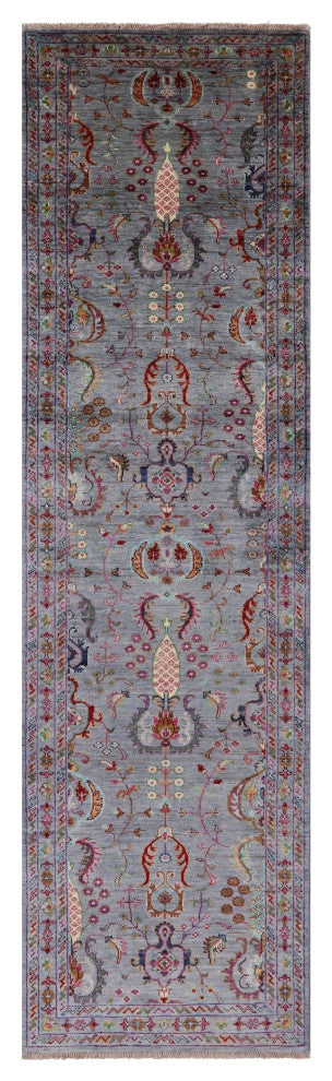 2' 8" X 9' 10" Runner Persian Tabriz Handmade Wool Rug - Q12585