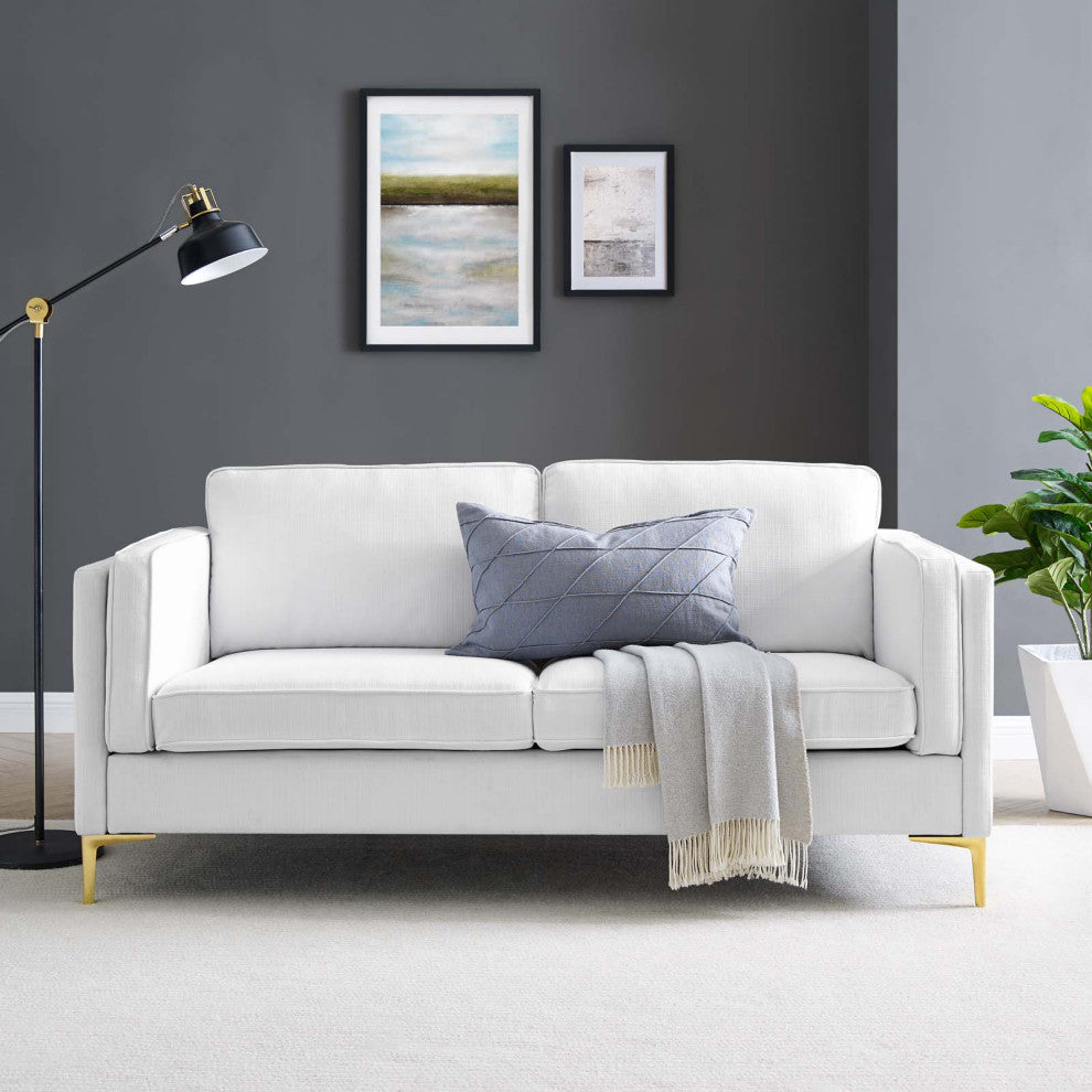 Sofa, Fabric, White, Modern, Living Lounge Room Hotel Lobby Hospitality