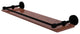 Waverly Place 22" Solid Wood Shelf with Gallery Rail, Matte Black