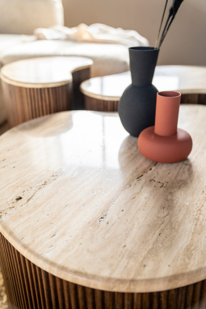Organic Travertine Coffee Table | Eleonora Mari, Medium