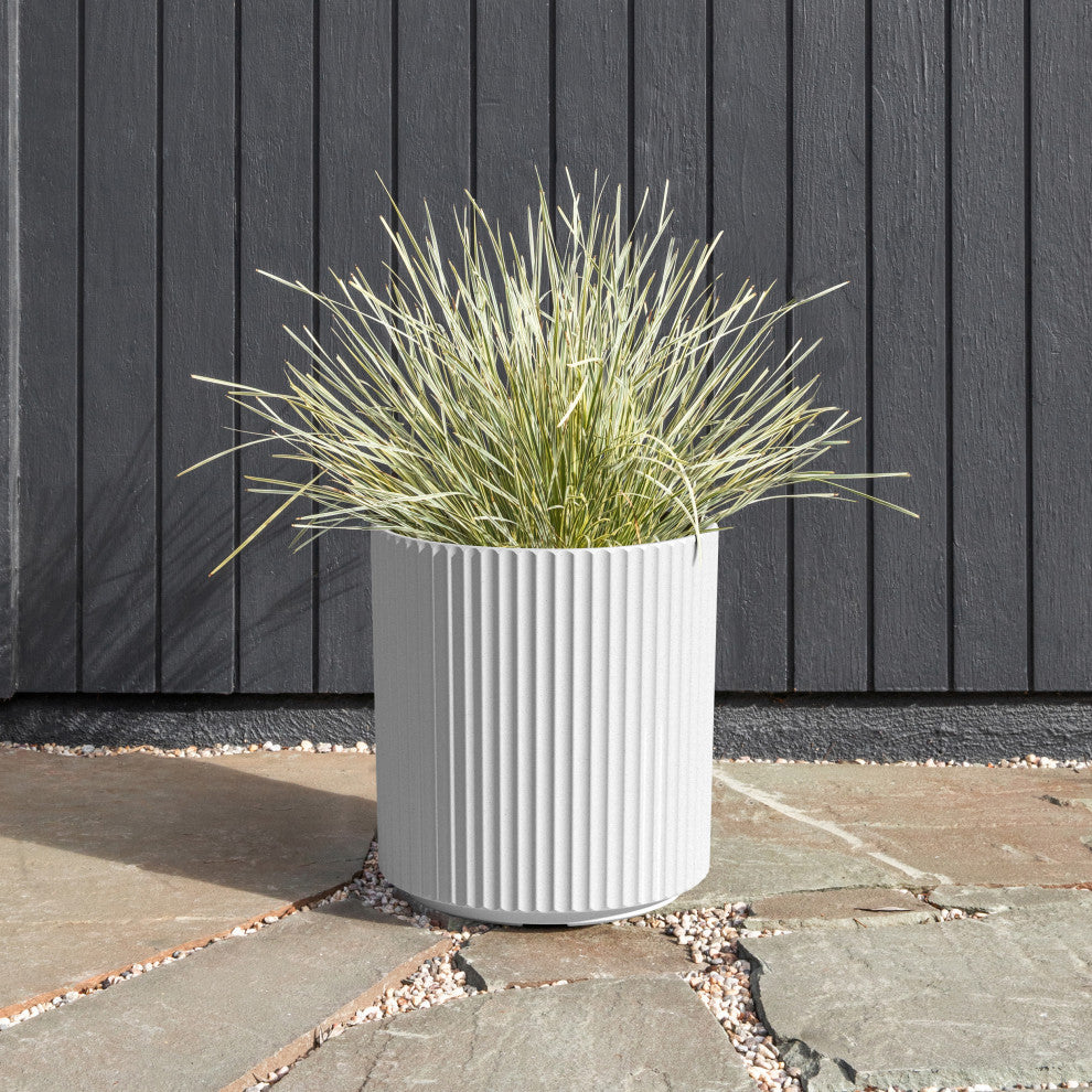 Veradek Demi Series Planter, White, 16", 1 Pack
