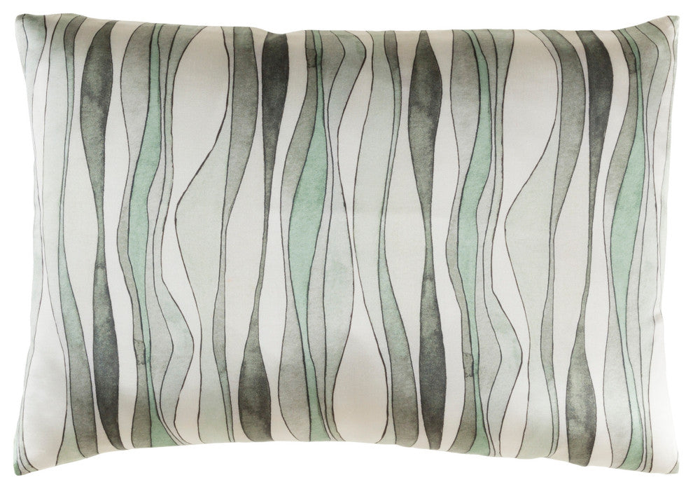Surya Natural Affinity NTA-007 13"x19" Pillow Kit, Mint/Green/Sea Foam/Cream