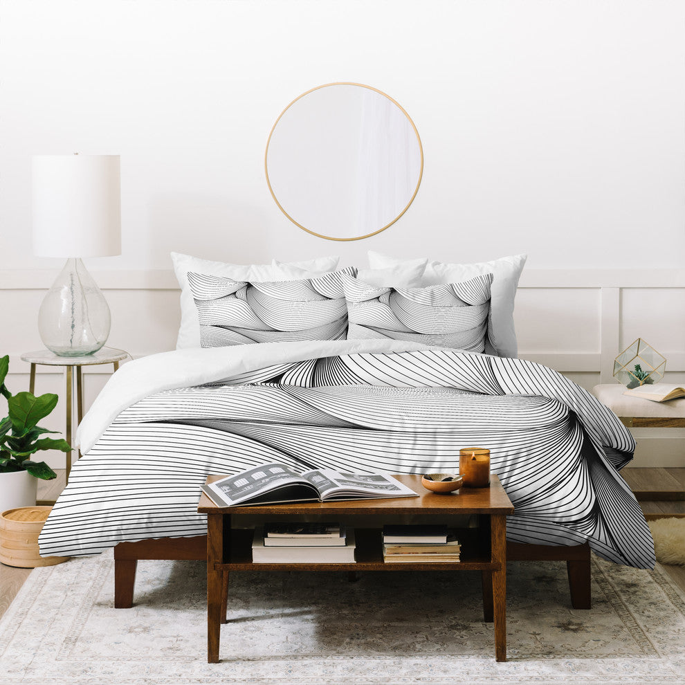 Emanuela Carratoni Seamless Lines Duvet Cover Set, Twin XL