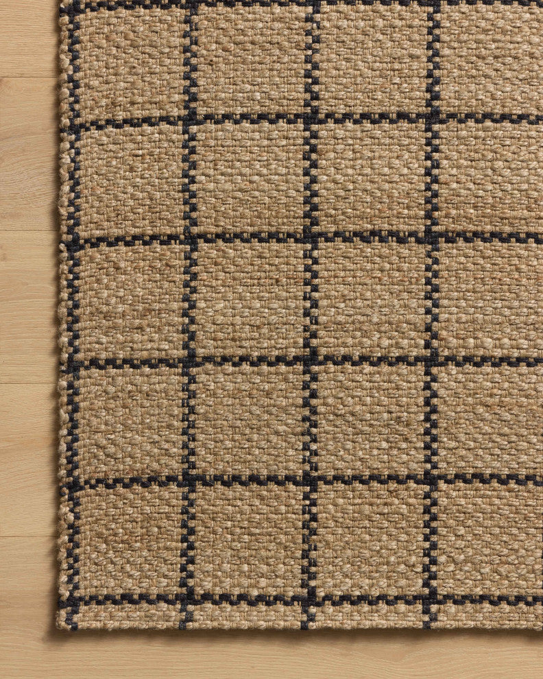 Chris Loves Julia x Loloi Fletcher Natural / Black 2'-6" x 7'-6" Runner Rug