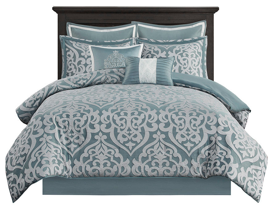 Madison Park Odette 8 Piece Jacquard Comforter Set