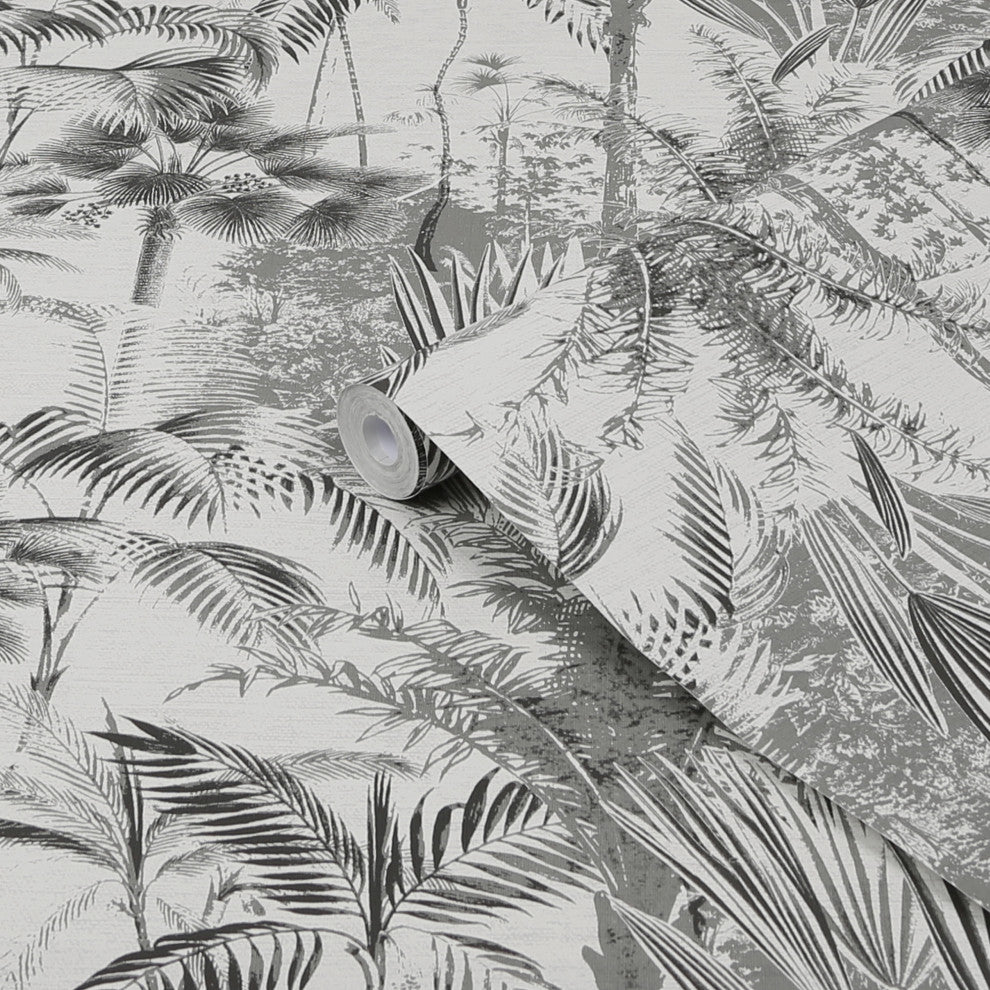 Jungle Texture Wallpaper, Mono