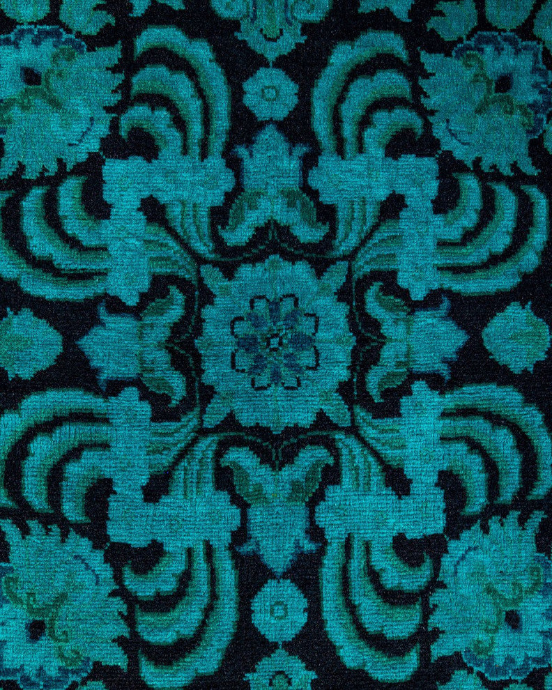 Fine Vibrance, One-of-a-Kind Hand-Knotted Area Rug Green, 4'1"x6'5"