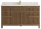 Sonoma Teak 60 Single Bathroom Vanity in Dark Natural with 2" Calacatta Nuvo