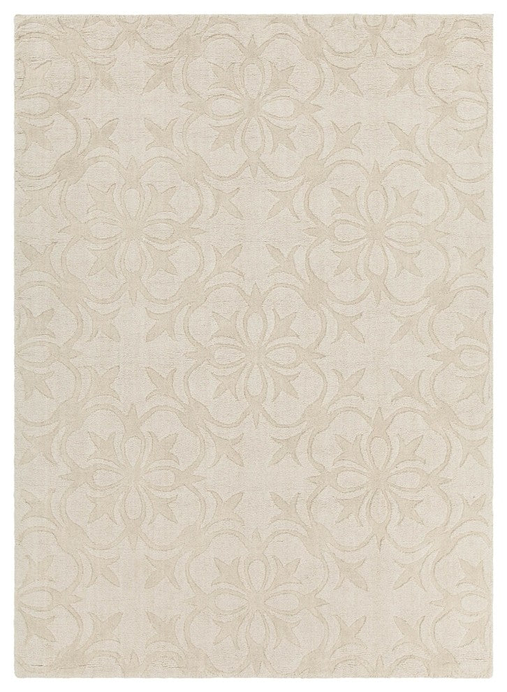 Rekha Transitional Area Rug, Cream, 7'x10'