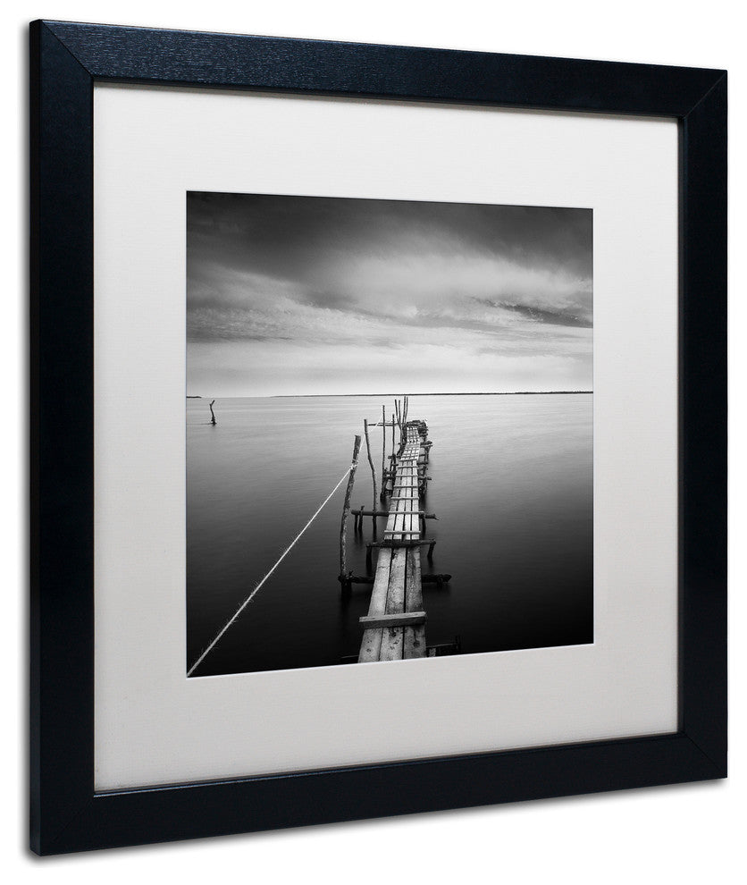 "Direction" Matted Framed Canvas Art by Moises Levy