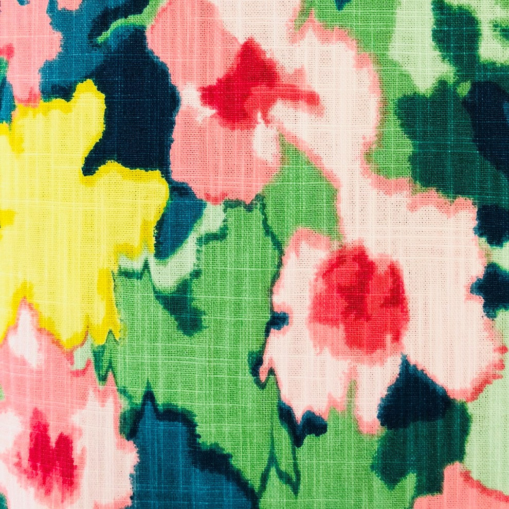 Floral Goddess Multicolor Luxury Throw Pillow, 24"x24"
