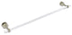 Pacific Beach 30" Shower Door Towel Bar with Groovy Accents, Polished Nickel