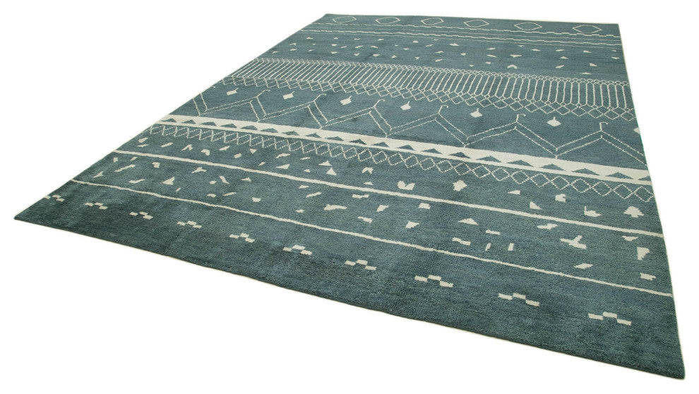 Rug N Carpet - Handmade Decorative 10' 2'' x 13' 8'' Moroccan Area Rug