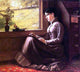 John George Brown Woman Seated at Window, 20"x25" Wall Decal