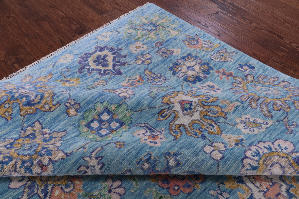 Handmade Turkish Oushak Wool Rug 7' 11" X 10' 2" - Q15586