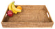 Artifacts Rattan Rectangular Tray With Cutout Handles, Honey Brown, Large