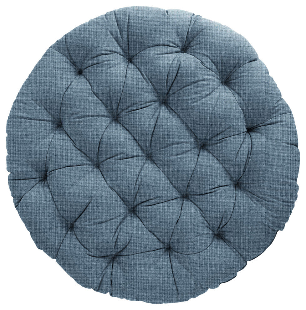 Noble Gray Indoor Sunbrella Spectrum Denim Round Papasan Cushion
