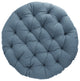 Noble Gray Indoor Sunbrella Spectrum Denim Round Papasan Cushion